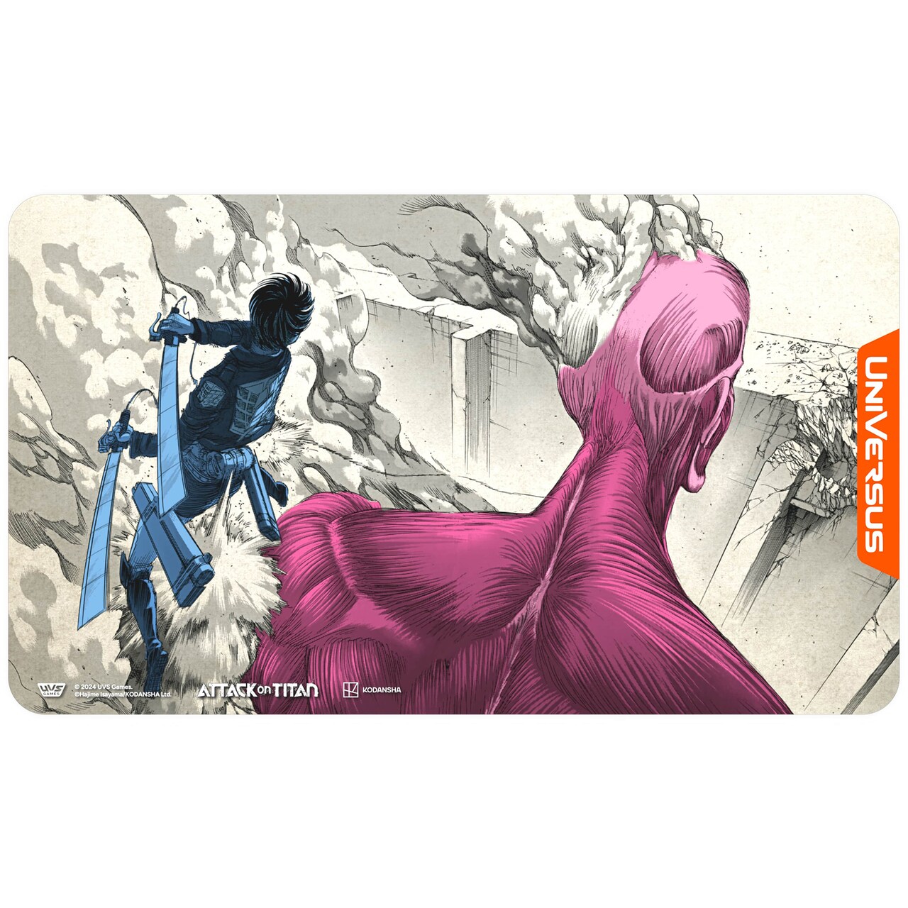 UniVersus: Attack on Titan: Origins of Power - Lethal Strike Playmat - 24 x 14" Neoprene Mat, Tabletop Card Game Accessory, UVS Games, Licensed